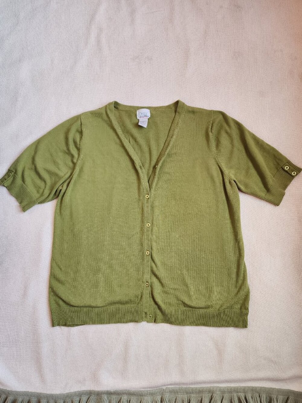 ONLY Necessities Olive-Tone V‑Neck Cotton Top